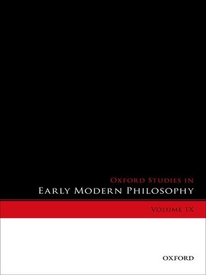 cover image of Oxford Studies in Early Modern Philosophy, Volume IX